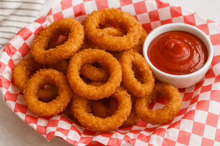 Crispy Air Fryer Onion Rings Recipe – Easy Classic Diner Style