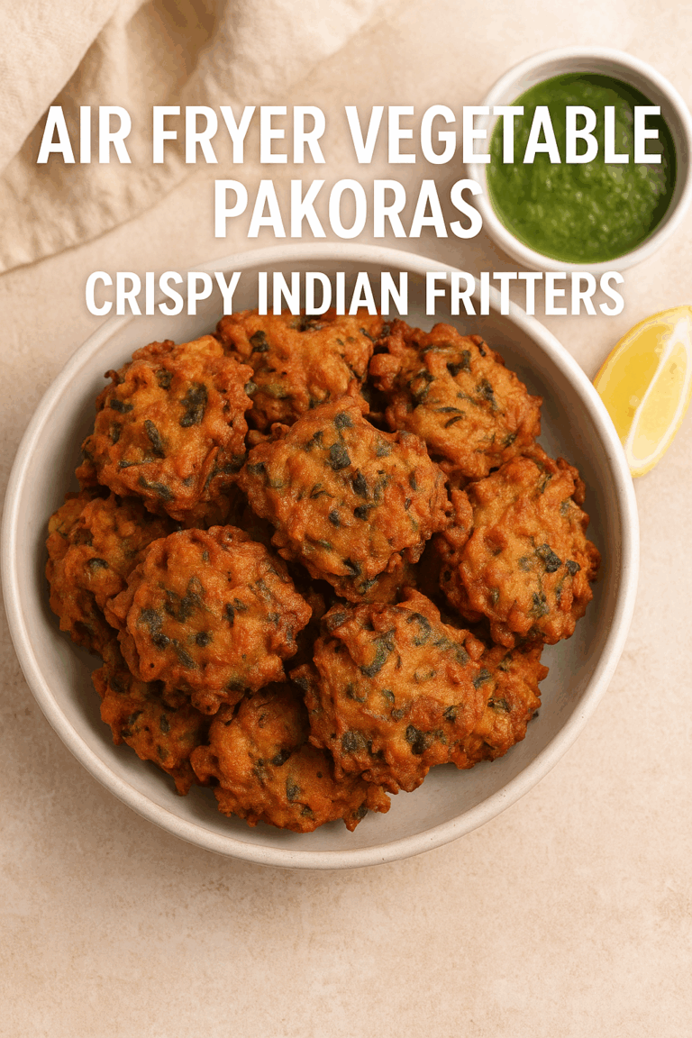 Air Fryer Vegetable Pakoras | Crispy Indian Fritters Recipe Without Deep Frying