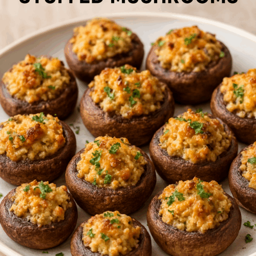 Air Fryer Stuffed Mushrooms