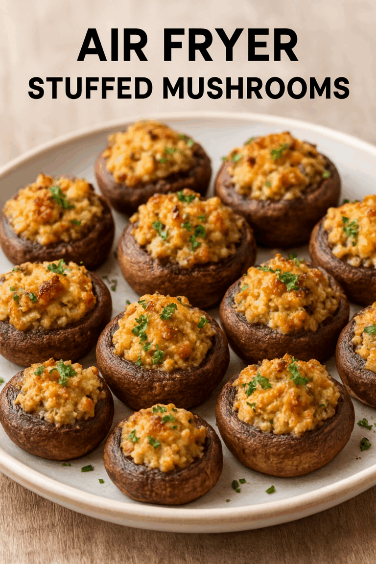 Air Fryer Stuffed Mushrooms